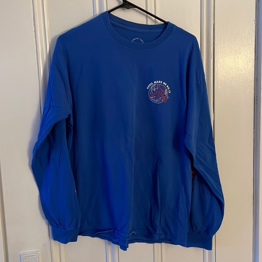 “Devil made me do it” long sleeve L tee